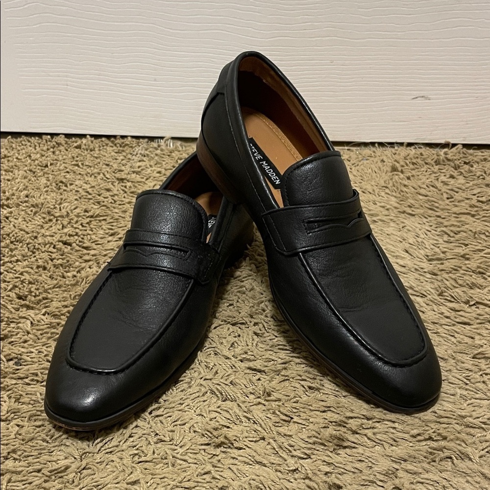 Steve Madden | Jaymez | Leather | Classic | Black | Slip On | Loafers | Size 10